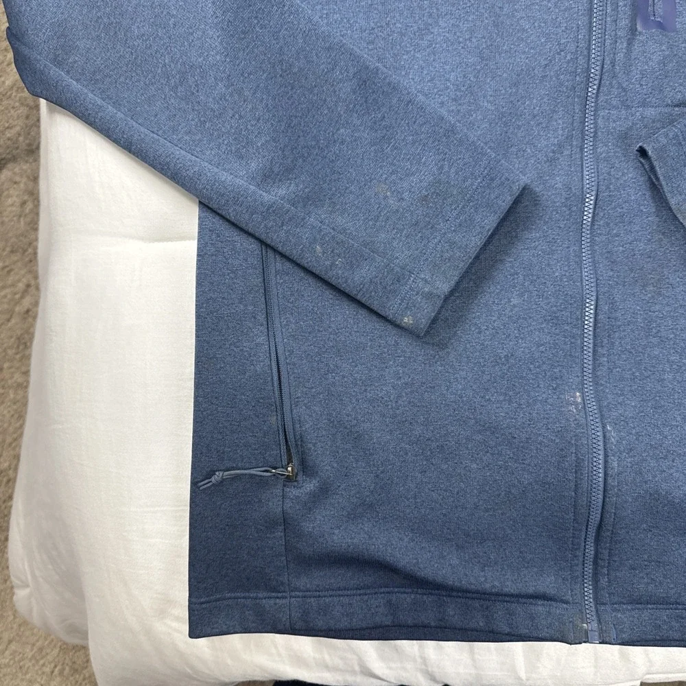 The‎ North Face Men Medium Blue Soft Fleece Full Zip Utility Jacket w/Pockets